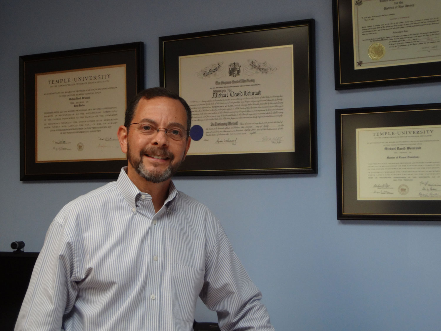 A Photo of Michael D. Weinraub in his office