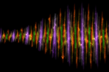 54513270 - color abstract sound wave on black background