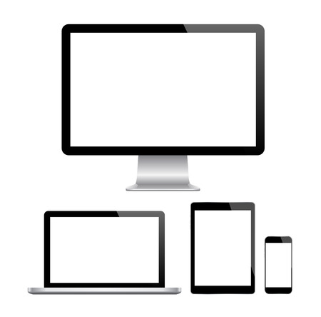 42814202 - modern monitor, computer, laptop, phone, tablet
